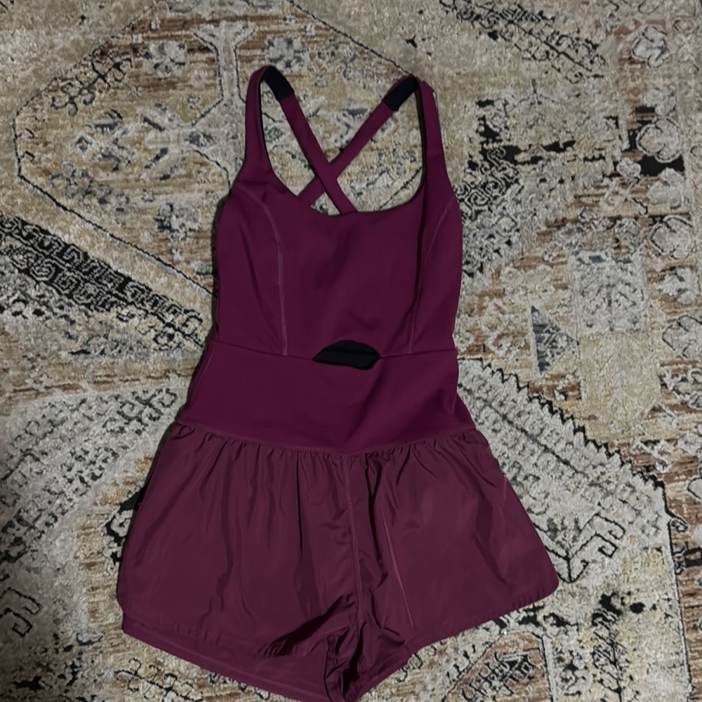 Purple Sleeveless Romper